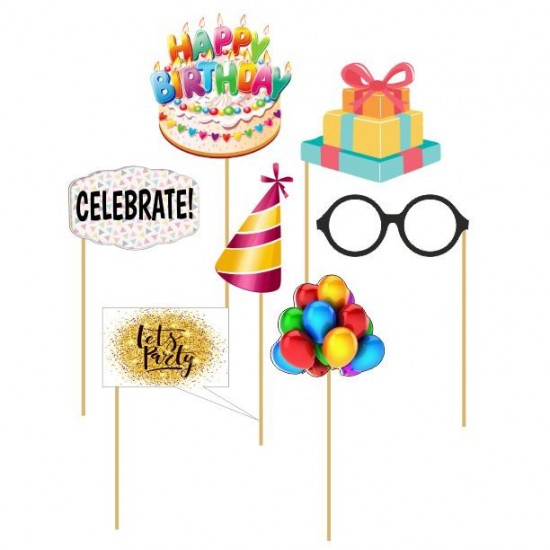Στικάκια Photo booth Happy Birthday Στικάκια Photo booth Happy Birthday
