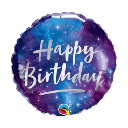 Μπαλόνι Foil 18" Birthday Galaxy / 46 εκ 
