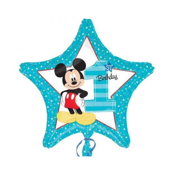 Μπαλόνι Foil 18" Άστρο 1st Birthday Mickey 48εκ Μπαλόνι Foil 18" Άστρο 1st Birthday Mickey 48εκ