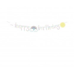 Γιρλάντα Γράμματα Happy Birthday Rainbow & Cloud / 180εκ