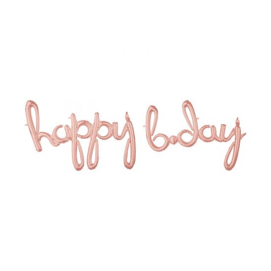 Μπαλόνι Foil Γενεθλίων “Happy B-day” Rose Gold (2 τεμ) Μπαλόνι Foil Γενεθλίων “Happy B-day” Rose Gold (2 τεμ)