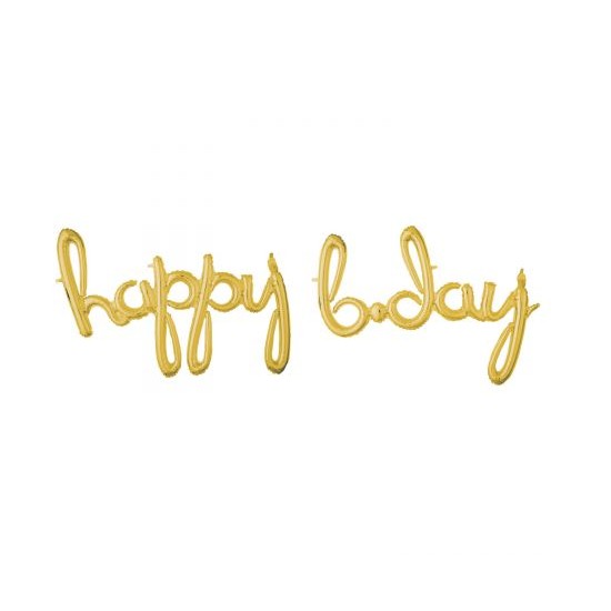 Μπαλόνι Foil Γενεθλίων `Happy Bday` Χρυσό Μπαλόνι Foil Γενεθλίων `Happy Bday` Χρυσό