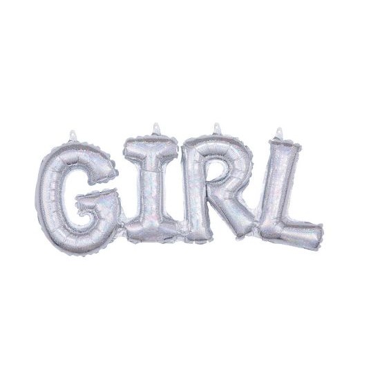 Μπαλόνι Foil Girl Holographic 55εκ Χ 25εκ Μπαλόνι Foil Girl Holographic 55εκ Χ 25εκ