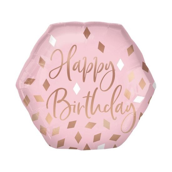 Μπαλόνι Foil Σχήμα Blush Birthday / 58εκ x 55εκ Μπαλόνι Foil Σχήμα Blush Birthday / 58εκ x 55εκ