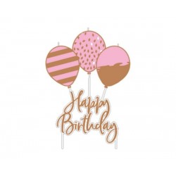 Κερί Ροζ Χρυσό Birthday / 6.2 x 11.3 εκ