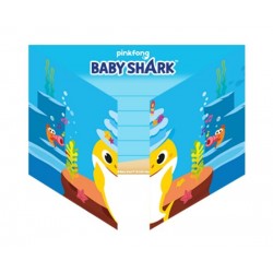 Προσκλήσεις με Φακέλους Baby Shark 12.5 x 8.6 εκ / 8 τεμ