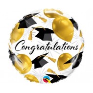 Μπαλόνι Foil 18" Congratulations Gold Balloons / 45 εκ