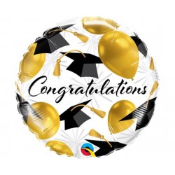 Μπαλόνι Foil 18" Congratulations Gold Balloons / 45 εκ