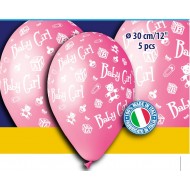 Μπαλόνι Λάτεξ 12″ ροζ baby girl  
