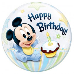 Μπαλόνι Foil Mickey Mouse 1st Birthday bubble 56 εκ