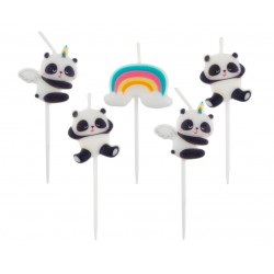 Κεράκια τούρτας Panda (5 τεμ)