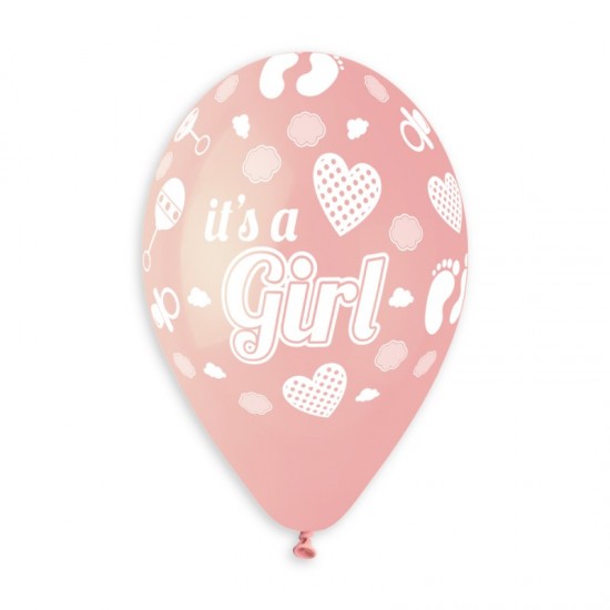 Μπαλόνια Λάτεξ 13" It’s a Girl Ροζ Μπαλόνια Λάτεξ 13" It’s a Girl Ροζ