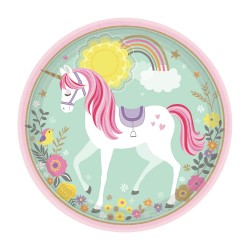 Πιάτα Μεγάλα Magical Unicorn/ 8 τεμ