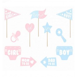 Στικάκια PhotoBooth gender reveal party (11 τμχ)