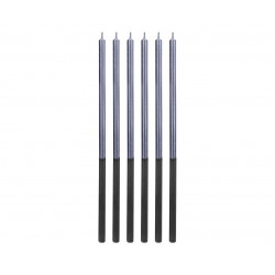 Κεράκια Γενεθλίων Platinum Blue (6 τεμ)