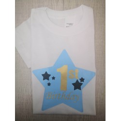 Μπλουζάκι 1st Birthday με εκτύπωση