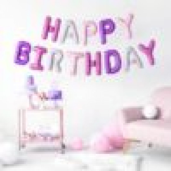 Μπαλόνι Foil Γενεθλίων “Happy Birthday” Ροζ & Μοβ Mix (13 τεμ) Μπαλόνι Foil Γενεθλίων “Happy Birthday” Ροζ & Μοβ Mix (13 τεμ)
