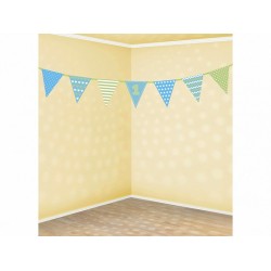 Τριγωνικά Σημαιάκια 1st Birthday γαλάζιο 1,35m