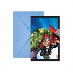 Προσκλήσεις πάρτυ Avengers Evergreen (6 τεμ)
