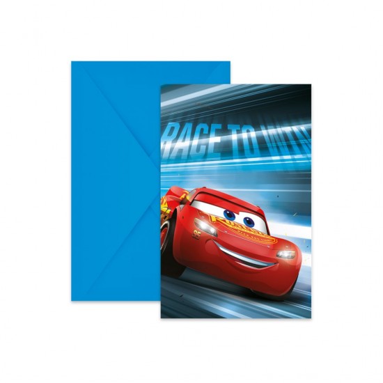 Προσκλήσεις πάρτυ Cars “Victory is mine” με φάκελο (6 τεμ) Προσκλήσεις πάρτυ Cars “Victory is mine” με φάκελο (6 τεμ)