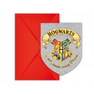 Προσκλήσεις πάρτυ Harry Potter Hogwards Houses (6 τεμ)