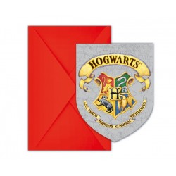 Προσκλήσεις πάρτυ Harry Potter Hogwards Houses (6 τεμ)