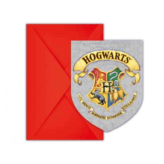 Προσκλήσεις πάρτυ Harry Potter Hogwards Houses (6 τεμ) Προσκλήσεις πάρτυ Harry Potter Hogwards Houses (6 τεμ)