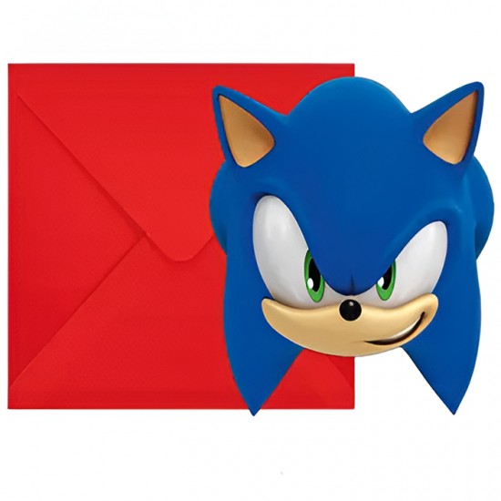 Προσκλήσεις πάρτυ Sonic (6 τεμ) Προσκλήσεις πάρτυ Sonic (6 τεμ)