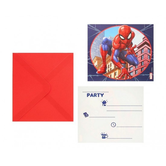 Προσκλήσεις πάρτυ Spiderman – Crime Fighter (6 τεμ) Προσκλήσεις πάρτυ Spiderman – Crime Fighter (6 τεμ)