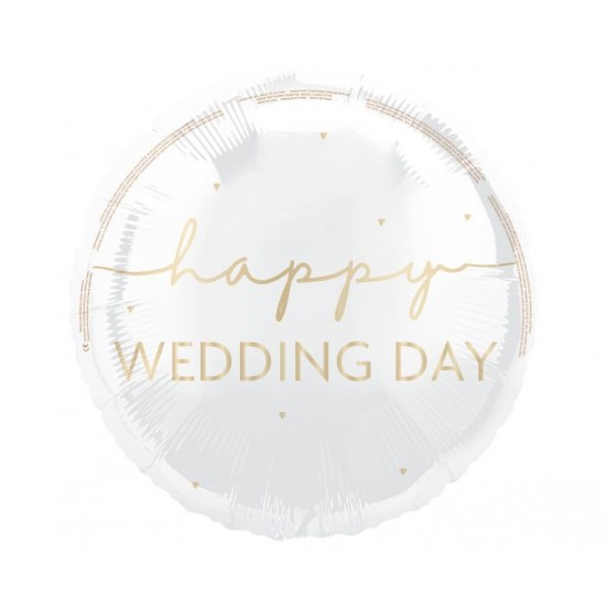 Μπαλόνι Foil 18" Happy Wedding Day / 45 εκ