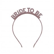Στέκα Rosegold με γκλίτερ “Bride to Be”