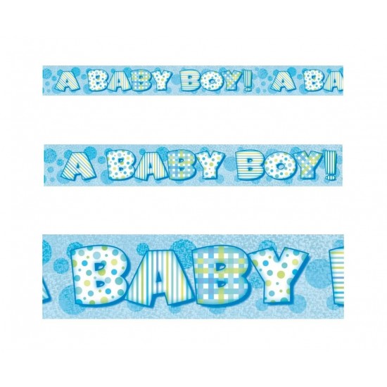 ΜΠΑΝΕΡ- ΜΕΤΑΛΛΙΚΗ ΤΑΙΝΙΑ A Baby Boy  0.90 εκ 