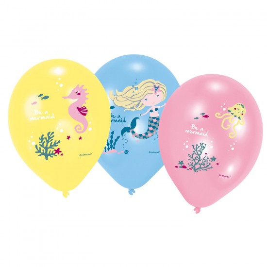 Μπαλόνια Λάτεξ 12" Be a Mermaid (6 τεμ) Μπαλόνια Λάτεξ 12" Be a Mermaid (6 τεμ)