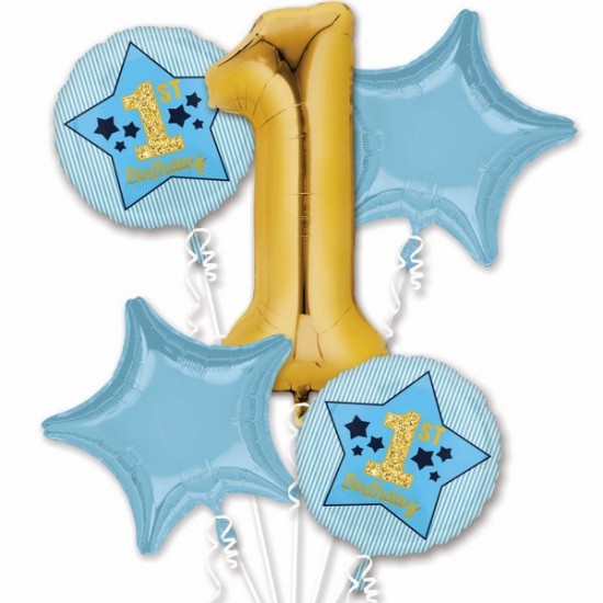 Σετ μπαλόνια 1st Birthday αγόρι (5 τεμ) Σετ μπαλόνια 1st Birthday αγόρι (5 τεμ)