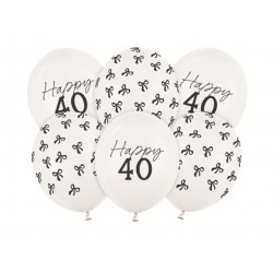 Μπαλόνια Λάτεξ Happy 40 (6 τεμ)