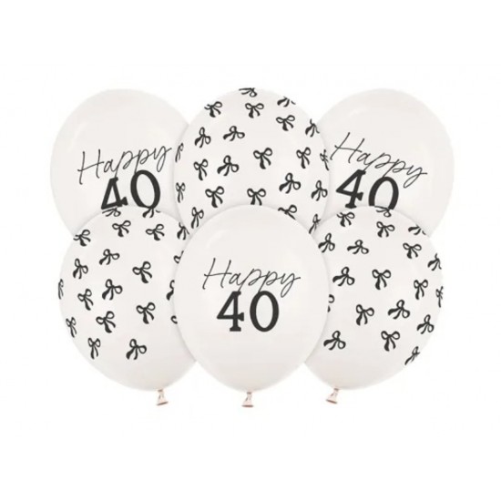 Μπαλόνια Λάτεξ Happy 40 (6 τεμ) Μπαλόνια Λάτεξ Happy 40 (6 τεμ)