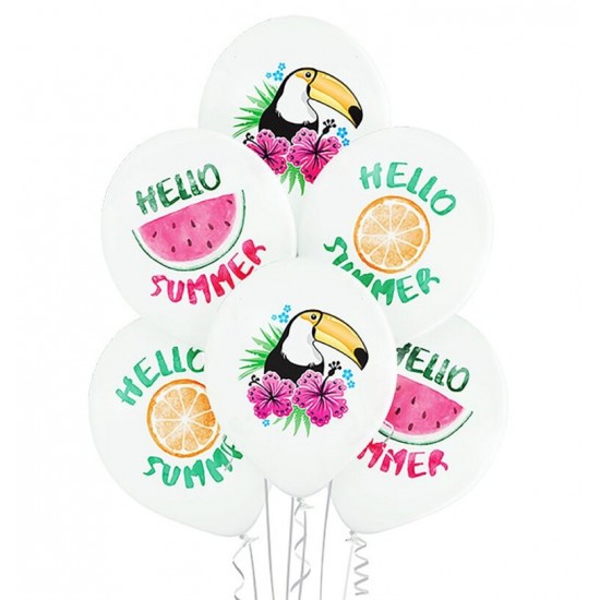 Μπαλόνια Λάτεξ Hello Summer (6 τεμ) Μπαλόνια Λάτεξ Hello Summer (6 τεμ)