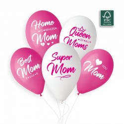 Μπαλόνια Λάτεξ Super Mom (5 τεμ)