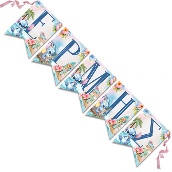 Σημαιάκια Με Όνομα – Stitch Σημαιάκια Με Όνομα – Stitch