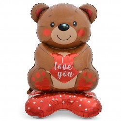 Μπαλόνι Foil Standing Αρκουδάκι Καφέ I Love You