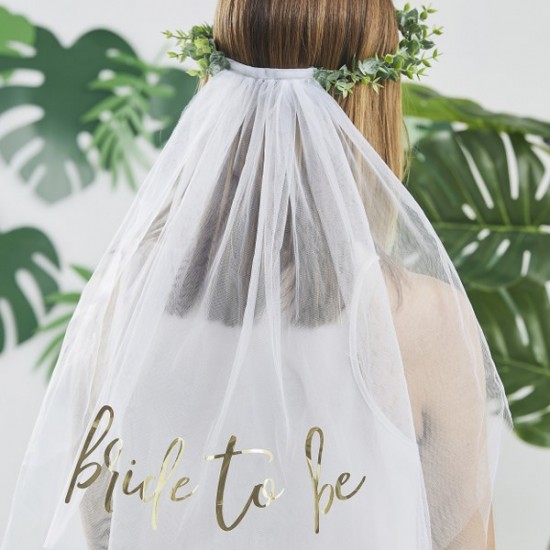 Στεφάνι Ευκάλυπτου ‘Bride to Be’ Με Πέπλο Στεφάνι Ευκάλυπτου ‘Bride to Be’ Με Πέπλο