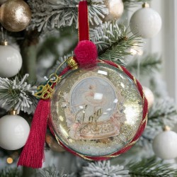 Χριστουγεννιάτικο Στολίδι Στρογγυλό 3D – Μπαλαρίνα Με Όνομα