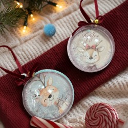 Χριστουγεννιάτικο Στολίδι Στρογγυλό – Ελαφάκι Με Όνομα