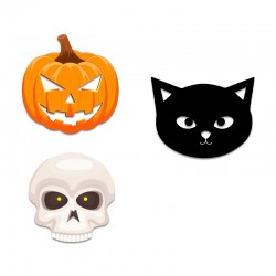 Κονκάρδες Σχηματικές Halloween (3 τεμ)