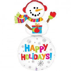 Μπαλόνι Foil 61" Χιονάνθρωπος Happy Holidays