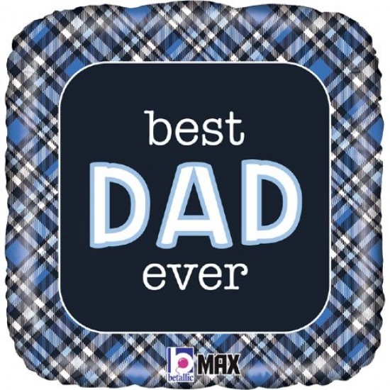 Μπαλόνι Foil 18″ Τετράγωνο Best Dad Ever Καρό Μπαλόνι Foil 18″ Τετράγωνο Best Dad Ever Καρό