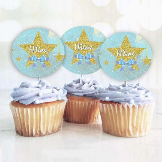 Topper Cupcake Αστέρι (6 τεμ) Topper Cupcake Αστέρι (6 τεμ)