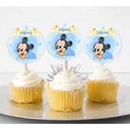 Topper Cupcake Baby Mickey (6 τεμ)