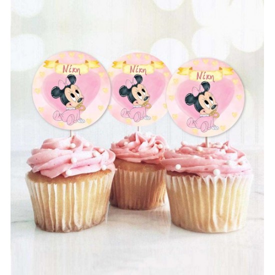 Topper Cupcake Baby Minnie (6 τεμ) Topper Cupcake Baby Minnie (6 τεμ)