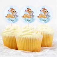 Topper Cupcake Ελαφάκι Bambi (6 τεμ)